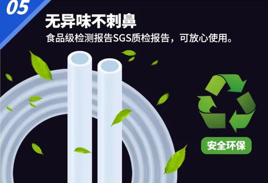 Platinum Cured Translucent Food Grade Silicone Hose, Silicone Tube, Silicone Pipe, Silicone Sleeve Made with 100% Virgin Silicone Without Smell (3A1003) 