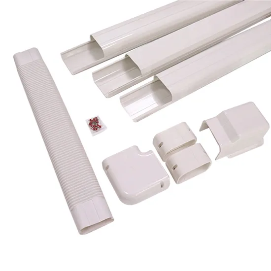Line Set Cover Kit White PVC Ducts for Split Air Conditioner 
