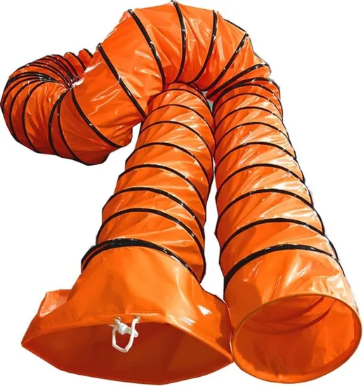 PVC Flexible Air Duct with Steel Wire for Tunnel Use 