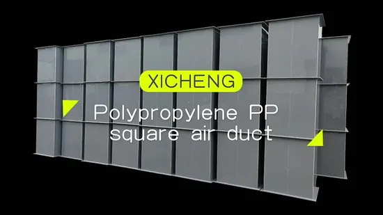 PP Rectangular Plastic Duct for Lab/Factory Ventilation 